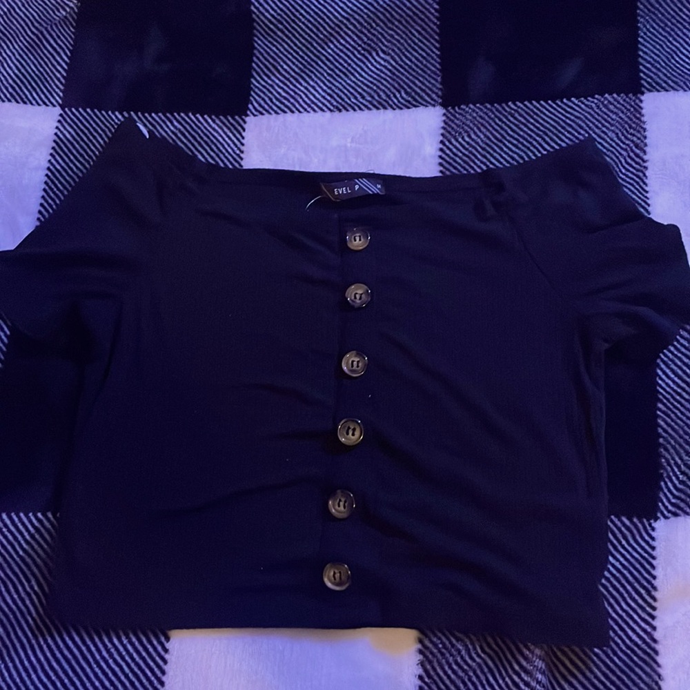 A black crop top